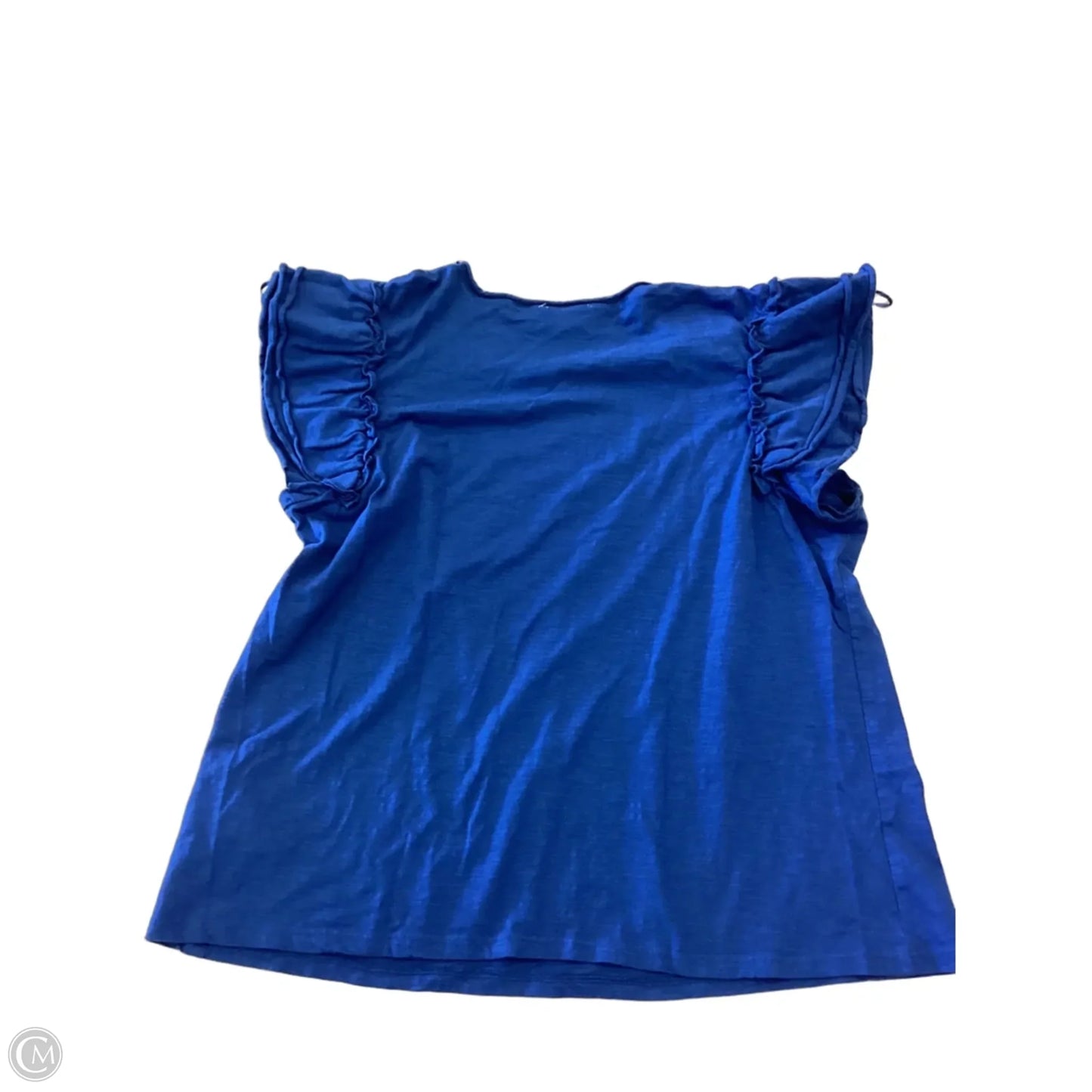 Top Short Sleeve By Cece In Blue, Size: L