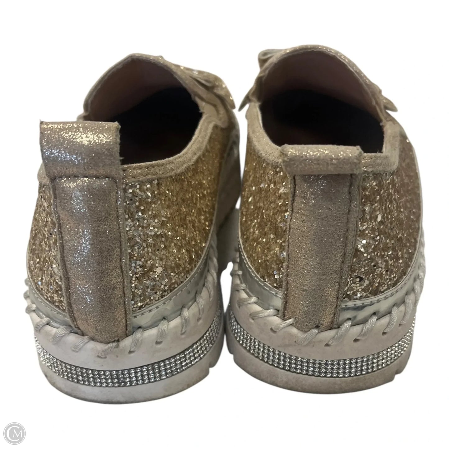 Shoes Sneakers By Clothes Mentor In Gold, Size: 9.5