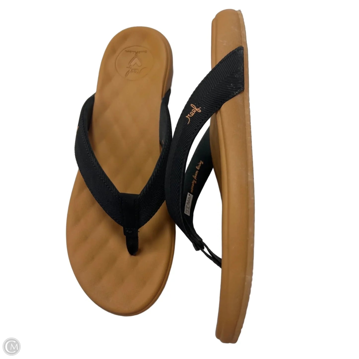 Sandals Flats By Reef In Black, Size: 11