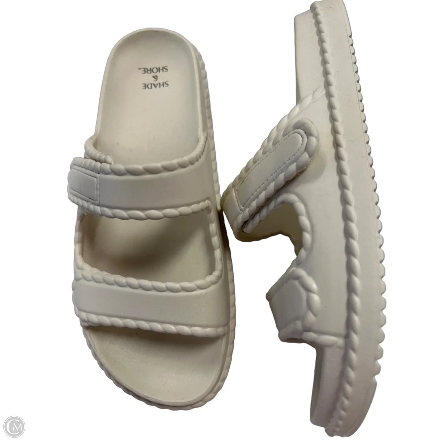 Sandals Flats By Shade & Shore In Cream, Size: 8