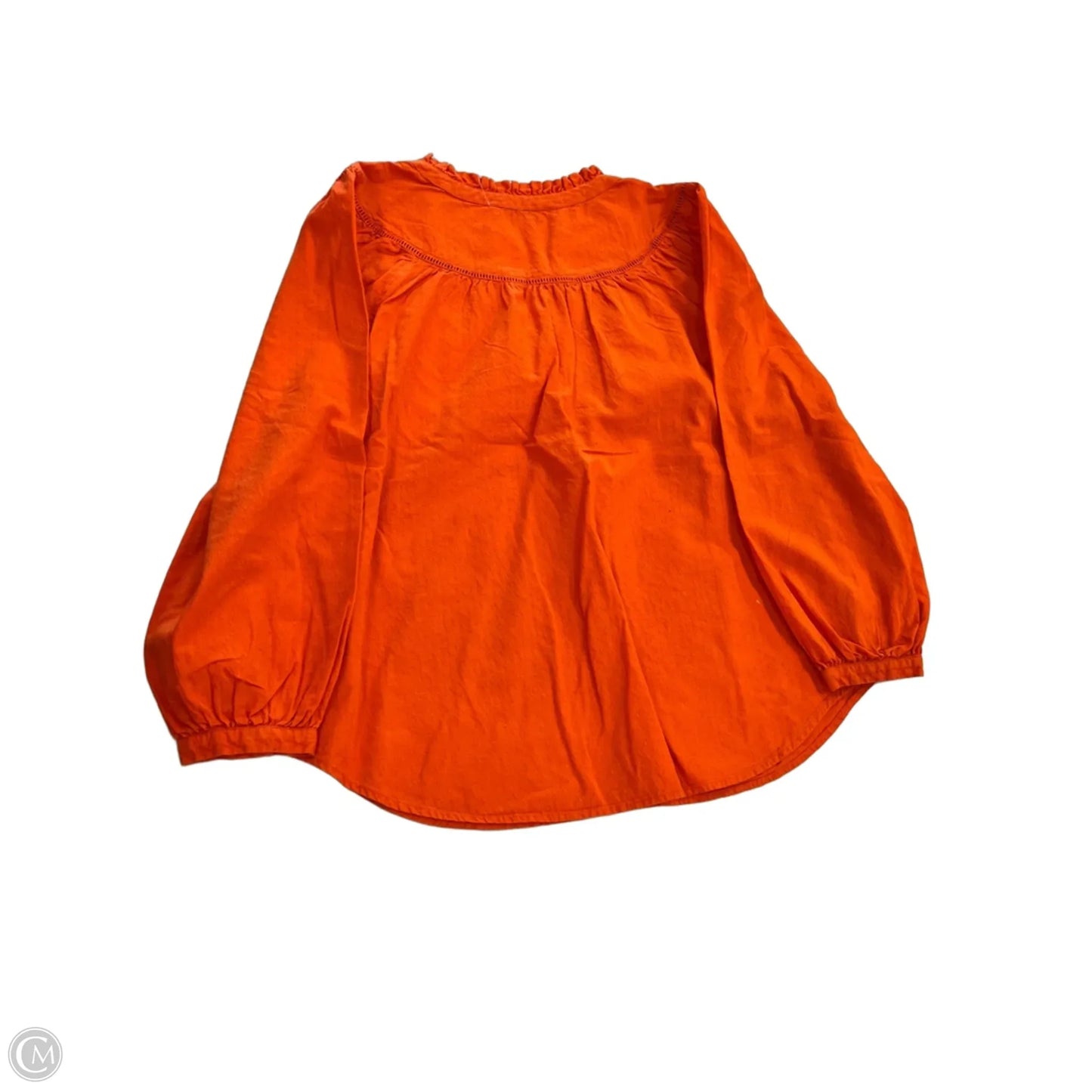 Blouse Long Sleeve By Loft In Orange, Size: M