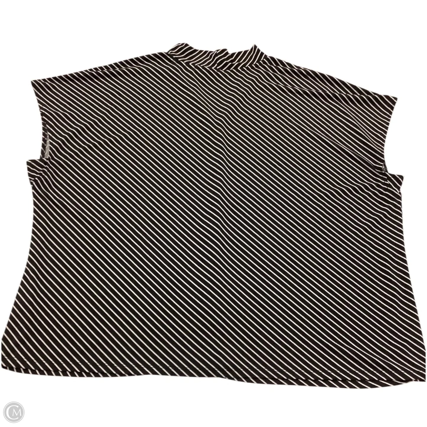 Top Short Sleeve By Nine West In Black & White, Size: 2x