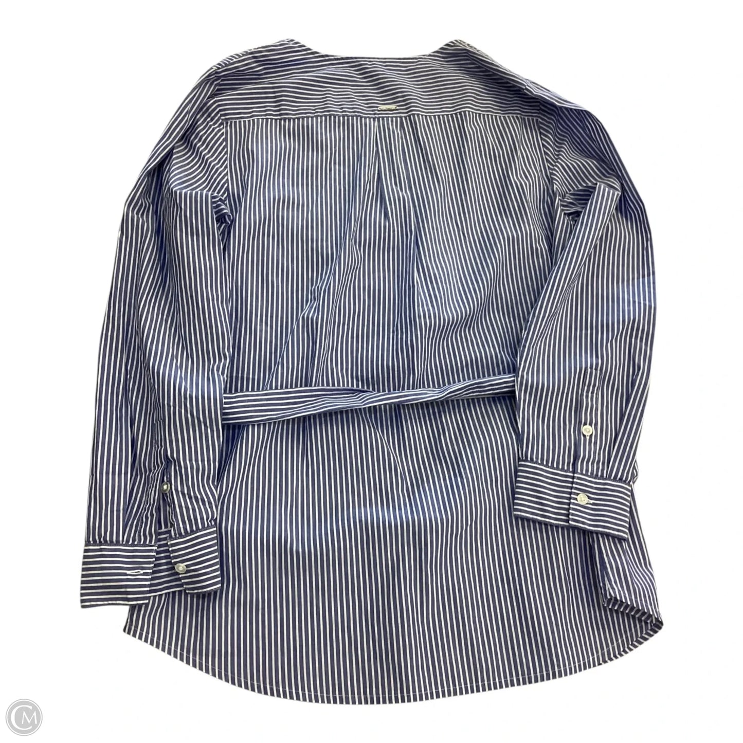 Tunic Long Sleeve By Nautica In Striped Pattern, Size: L