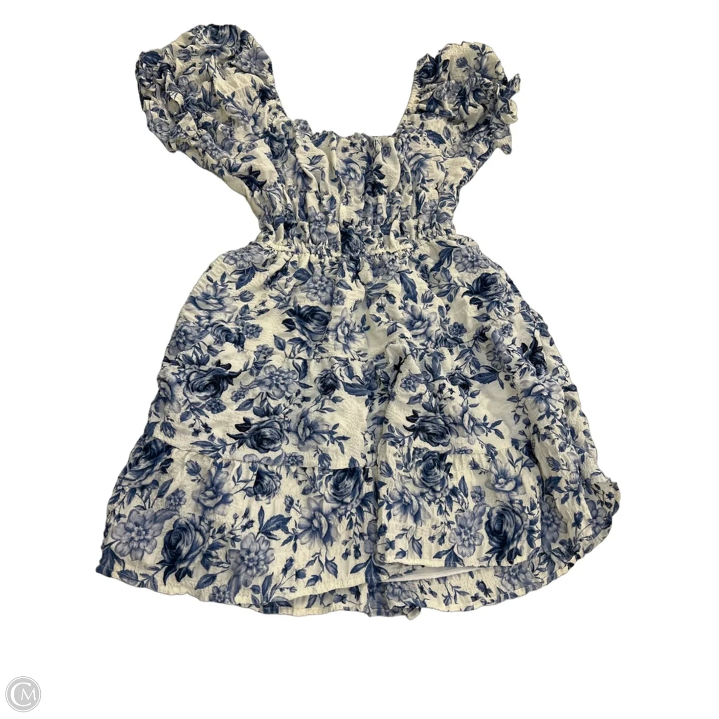 Dress Casual Short By Liberty Love In Blue & White, Size: M