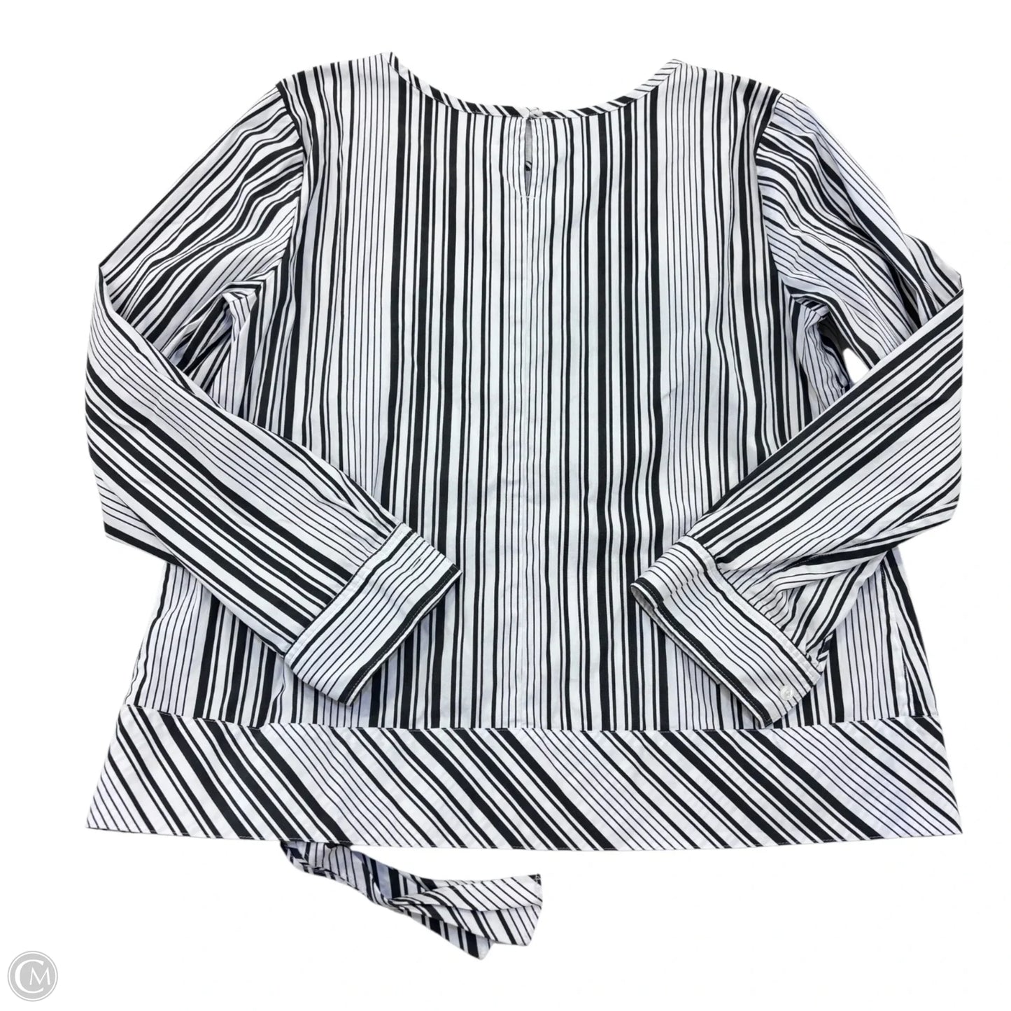 Top Long Sleeve By Talbots In Striped Pattern, Size: L