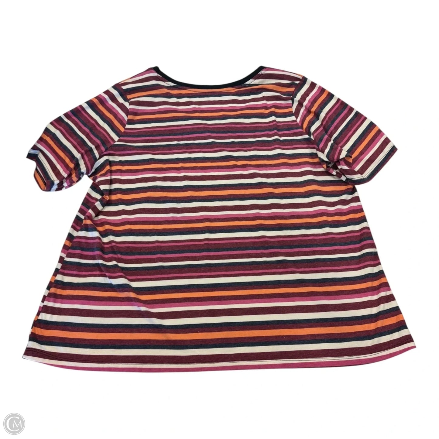 Top Short Sleeve Basic By Lane Bryant In Striped, Size: 18