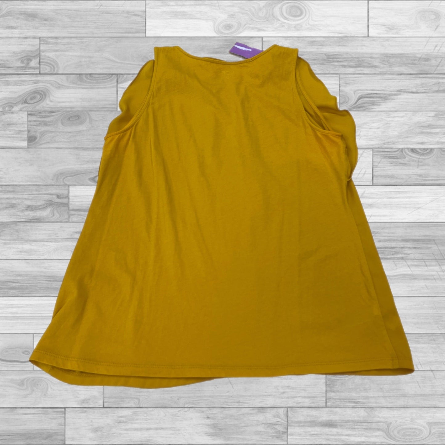 Top Sleeveless By Loft In Yellow, Size: Petite M