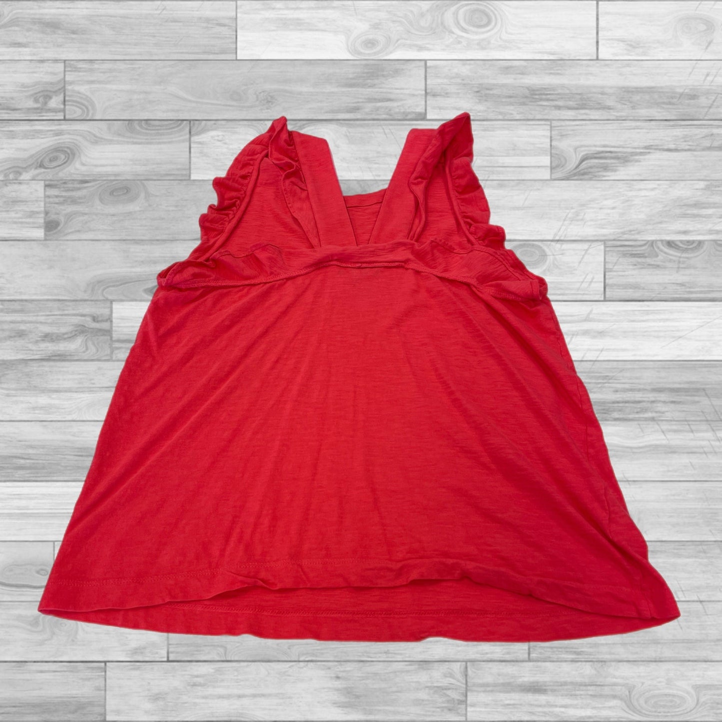 Top Sleeveless By Loft In Red, Size: M