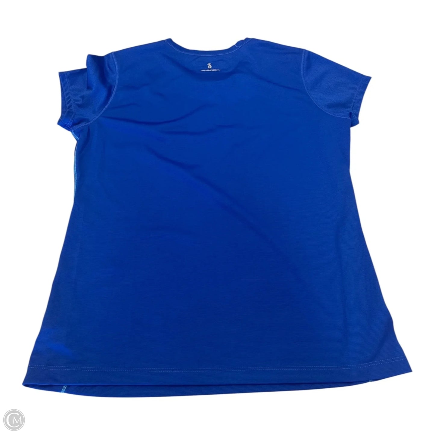 Athletic Top Short Sleeve By New Balance In Blue, Size: Large