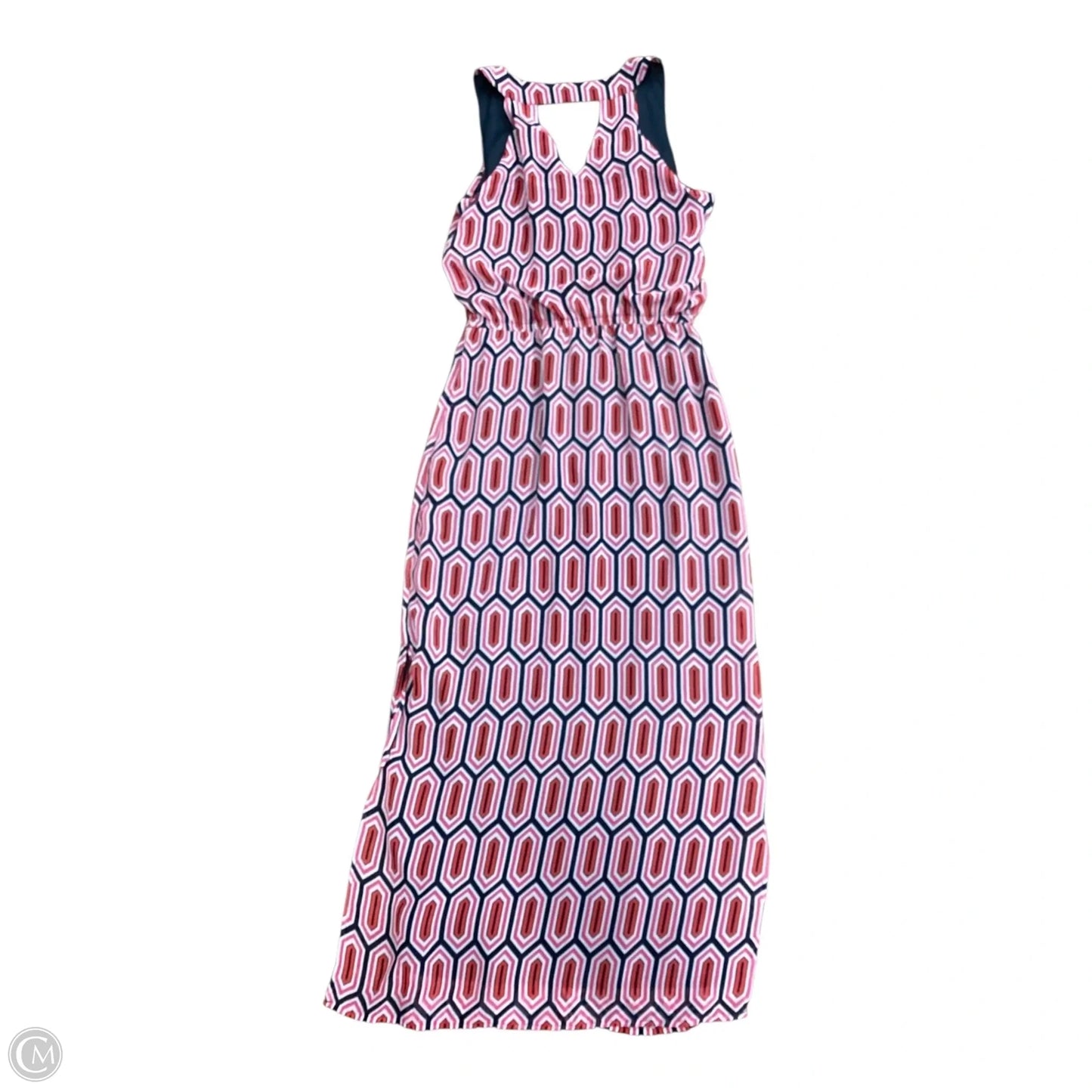 Dress Casual Maxi By Banana Republic In Blue & Pink, Size: 10