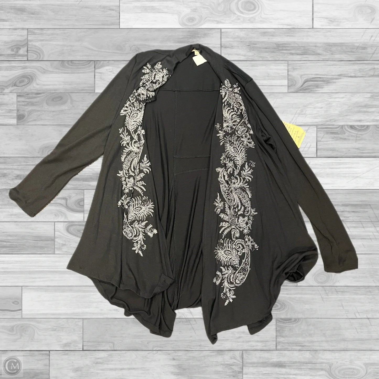 Cardigan By One World In Black, Size: 3x