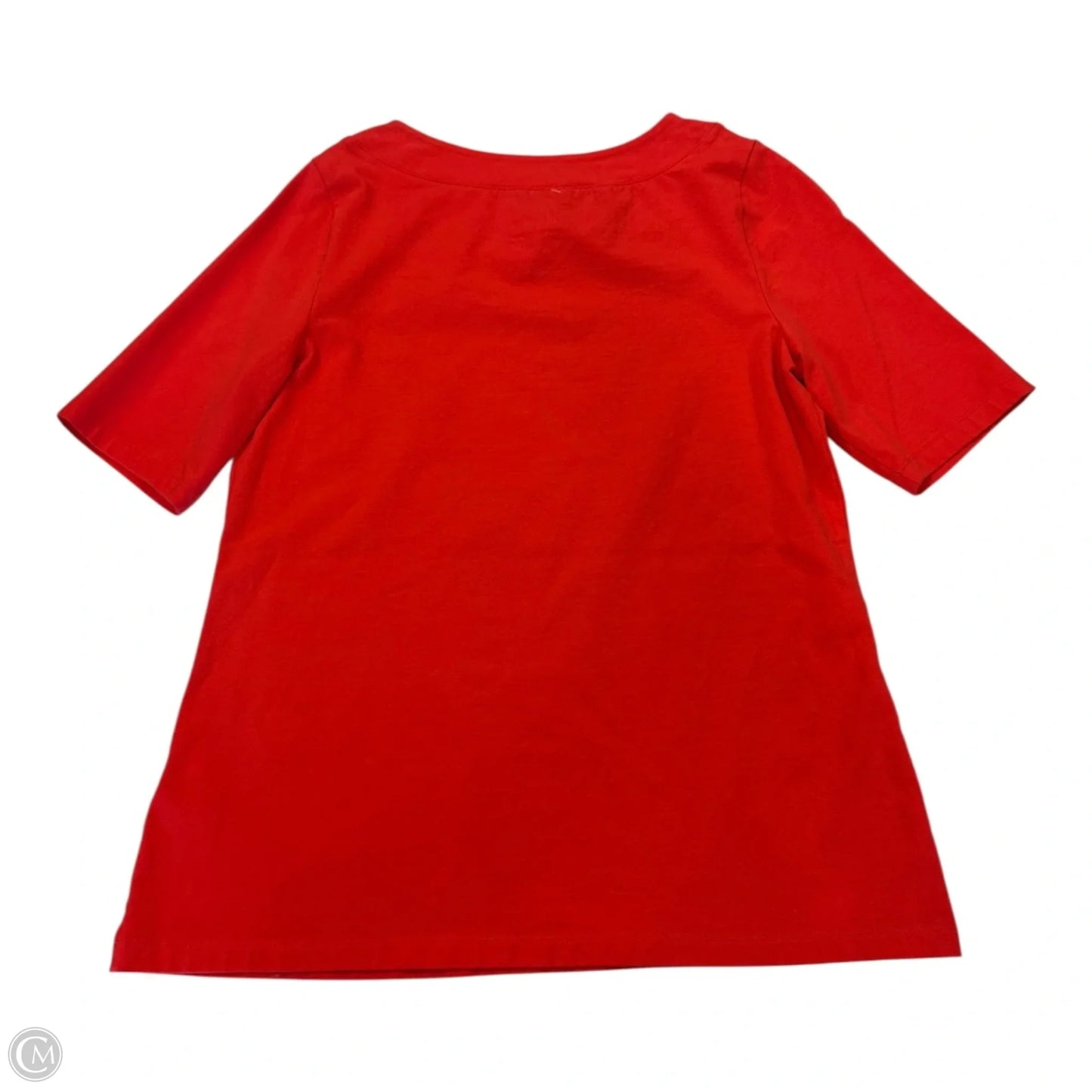 Top Short Sleeve By Denim And Company In Orange, Size: S