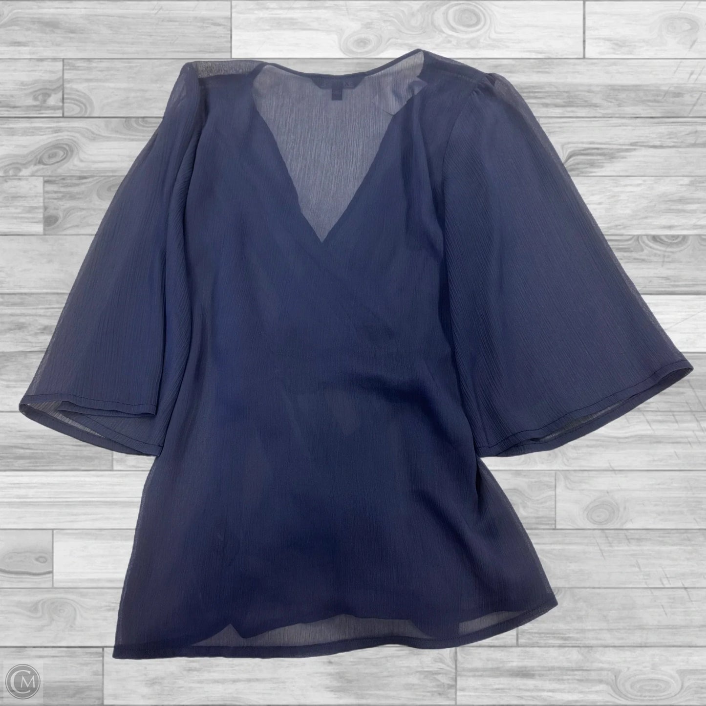 Top 3/4 Sleeve By Express In Blue, Size: Xs