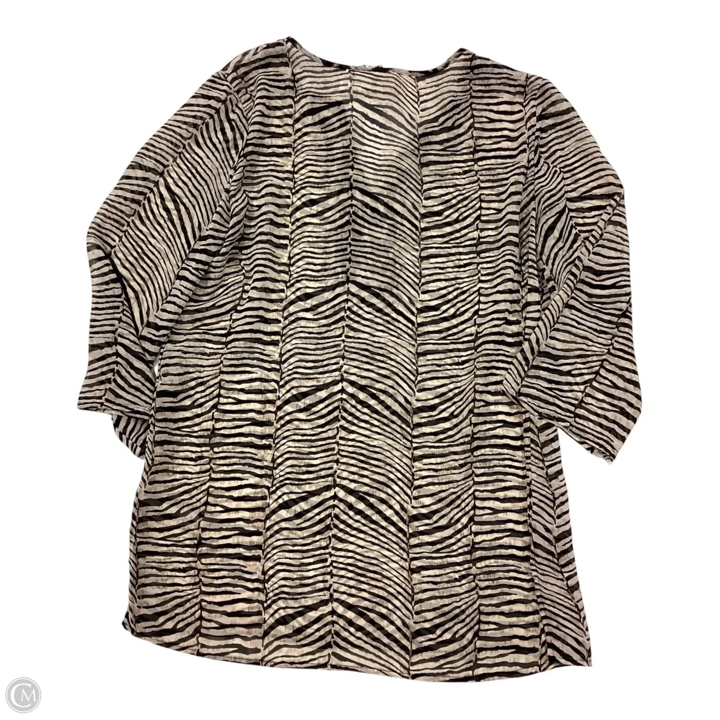 Top Long Sleeve By Chicos In Animal Print, Size: M