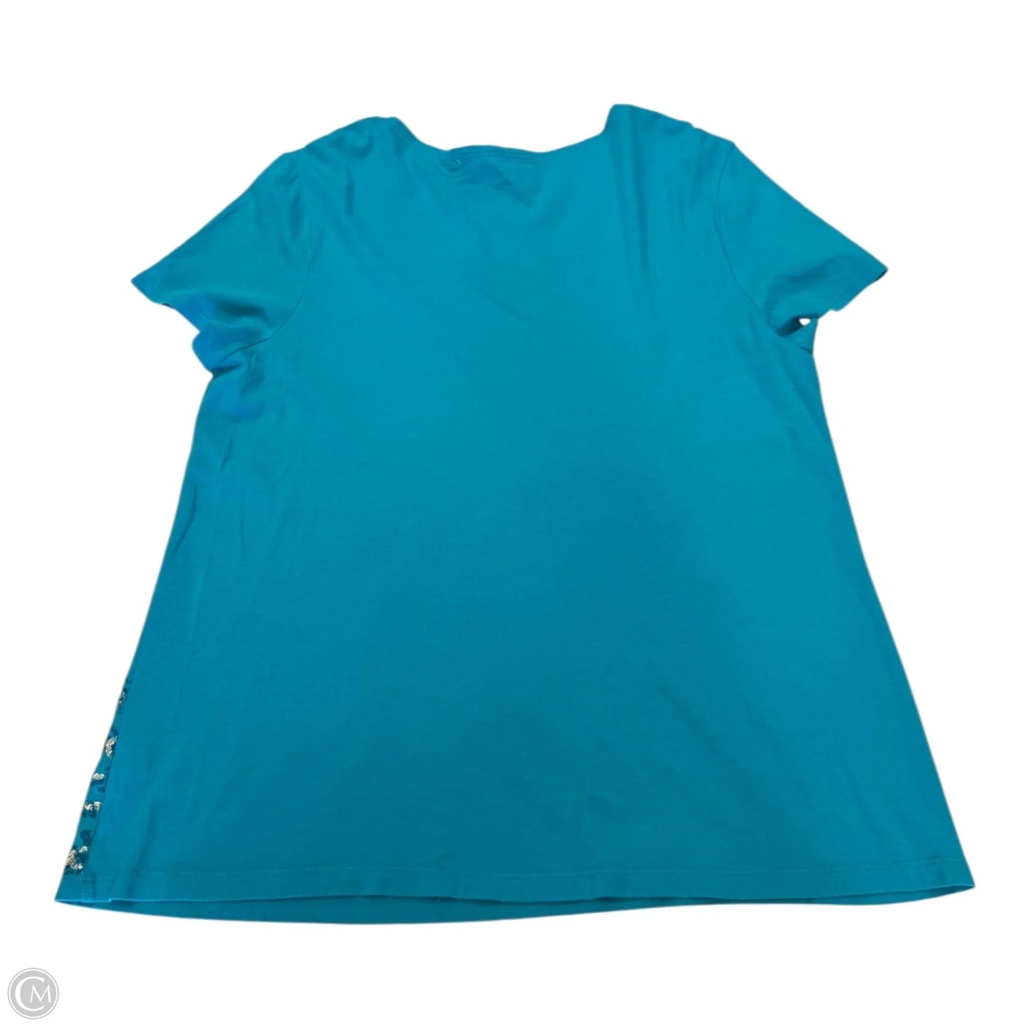 Top Short Sleeve By Zenergy By Chicos In Blue, Size: Xl