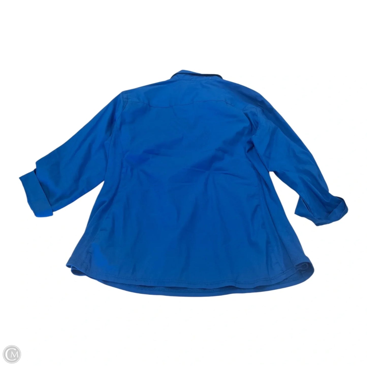 Jacket Shirt By Zac And Rachel In Blue, Size: Lp