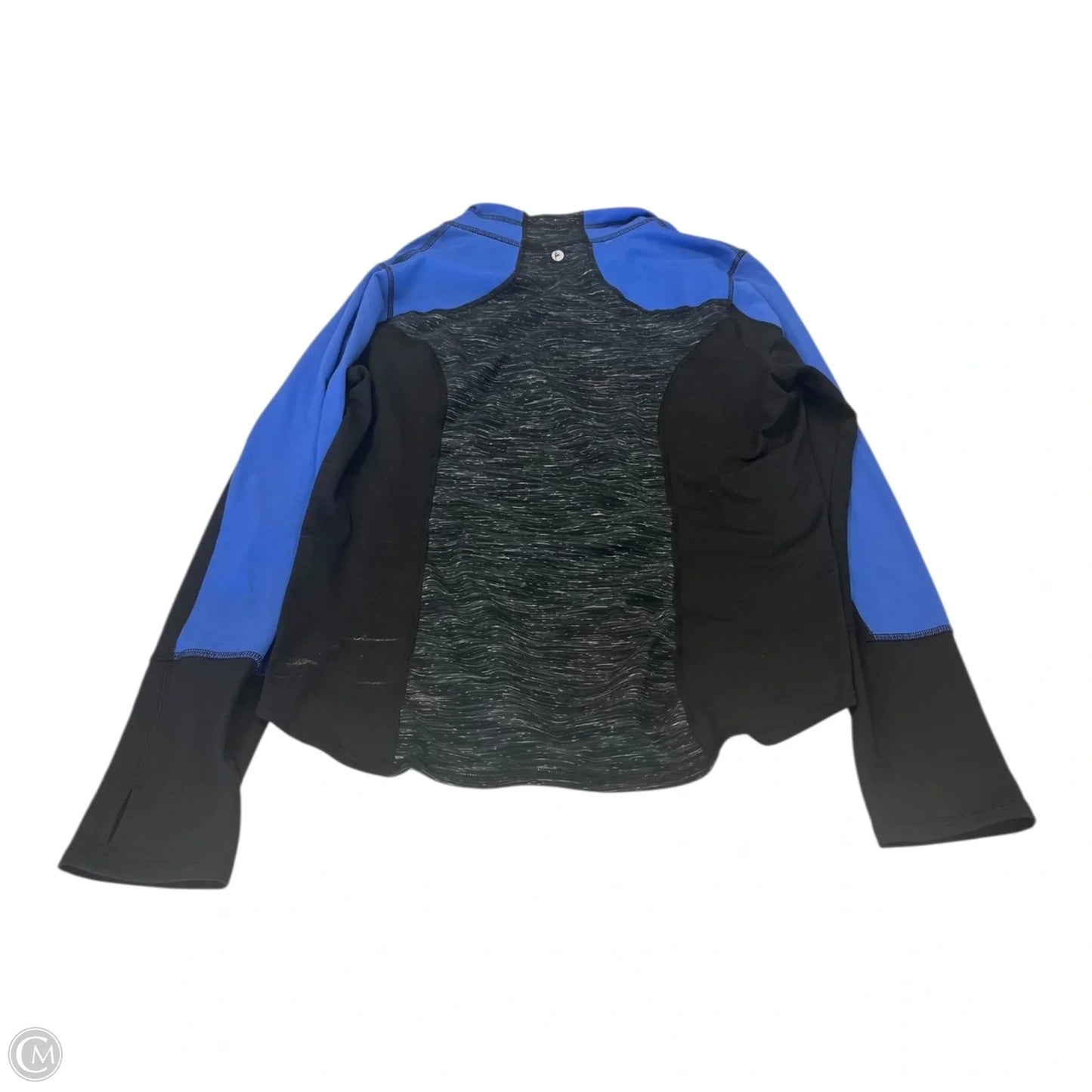 Athletic Top Long Sleeve Collar By Active Life In Blue & Grey, Size: Xl