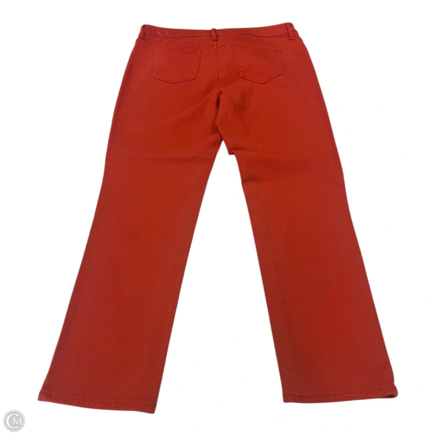 Jeans Straight By Ellen Tracy In Orange, Size: 12