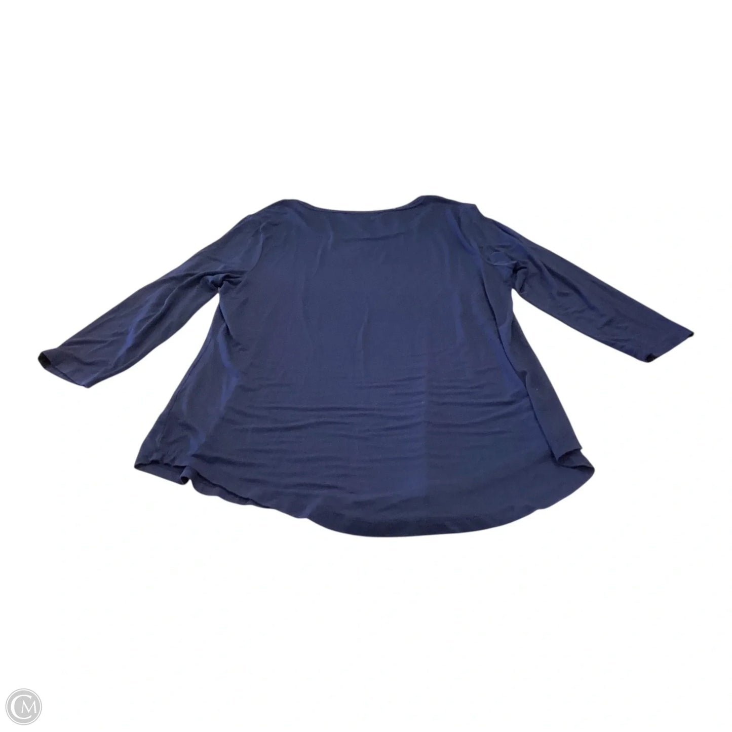 Top Long Sleeve Basic By Jm Collections In Navy, Size: M