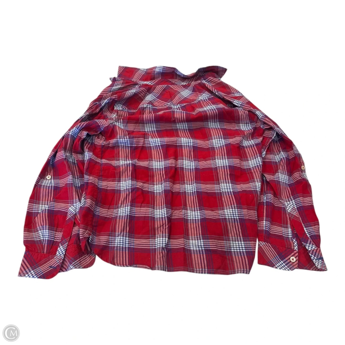 Top Long Sleeve By Talbots In Plaid Pattern, Size: Sp