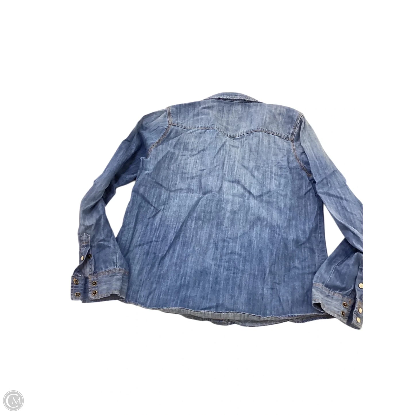 Top Long Sleeve By Forever 21 In Blue, Size: L