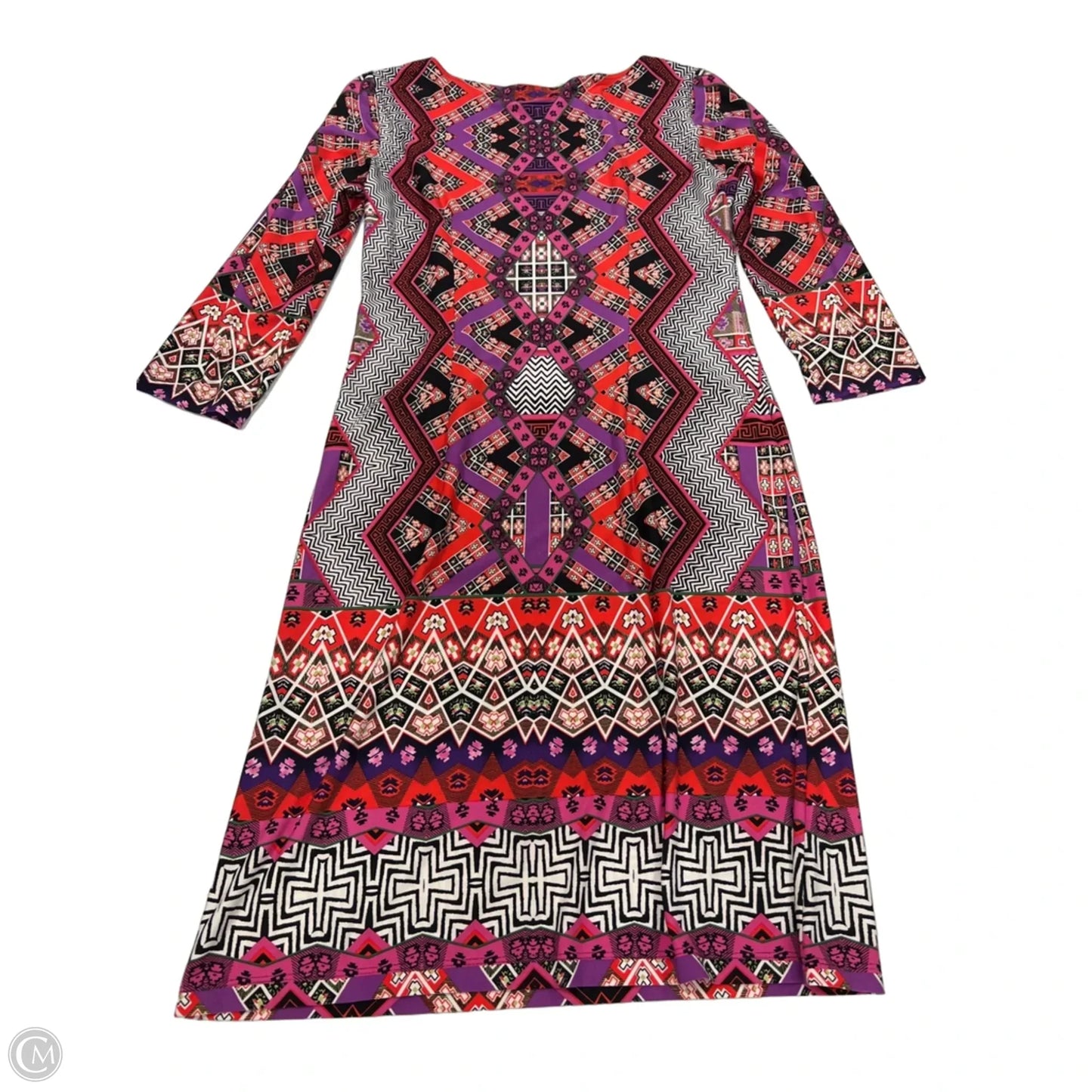 Dress Casual Short By London Times In Orange & Purple, Size: 4p