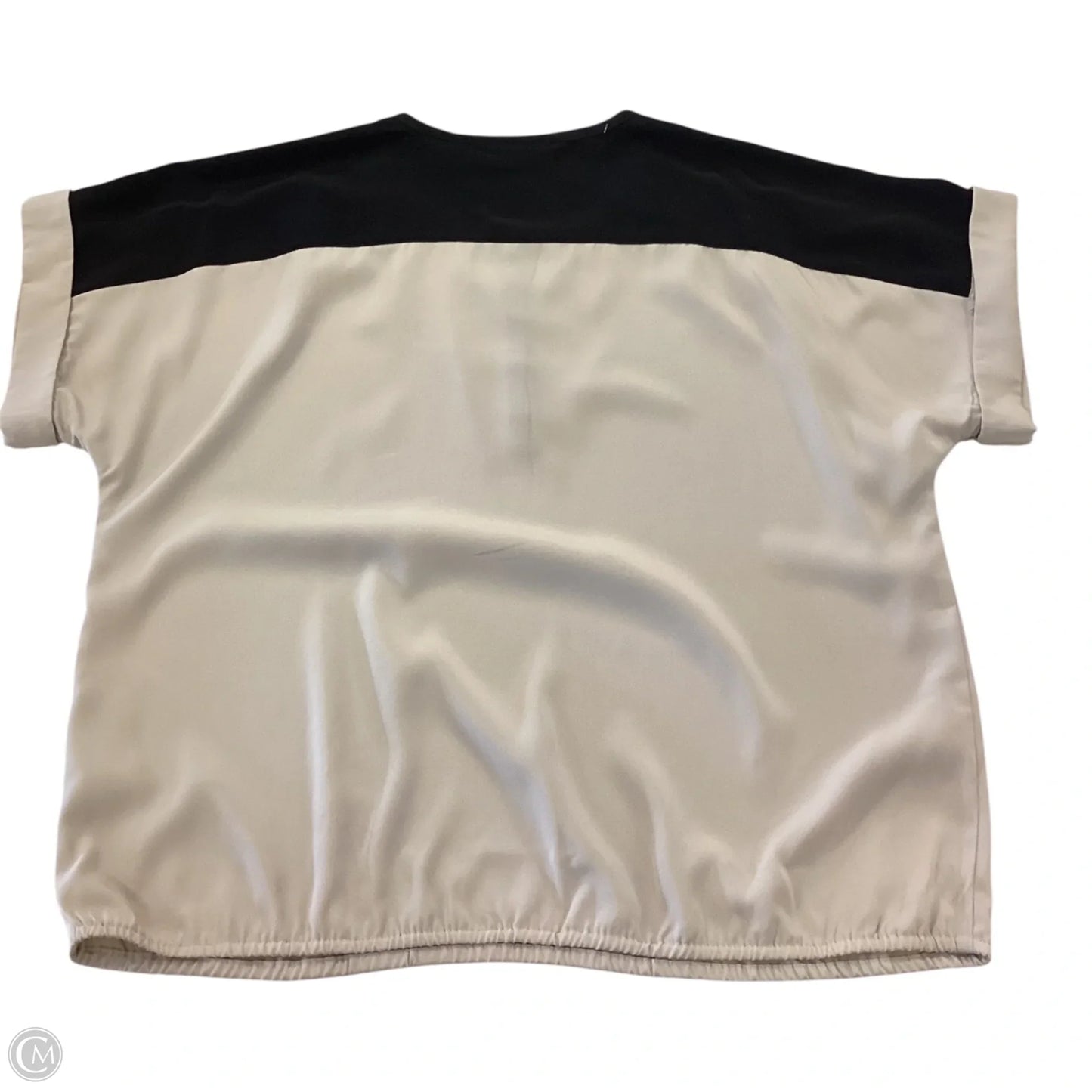 Top Short Sleeve By Chicos In Black & Brown, Size: M