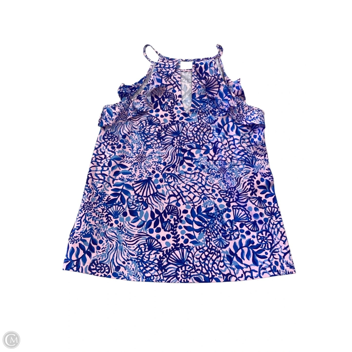 Top Sleeveless Designer By Lilly Pulitzer In Blue & Pink, Size: S