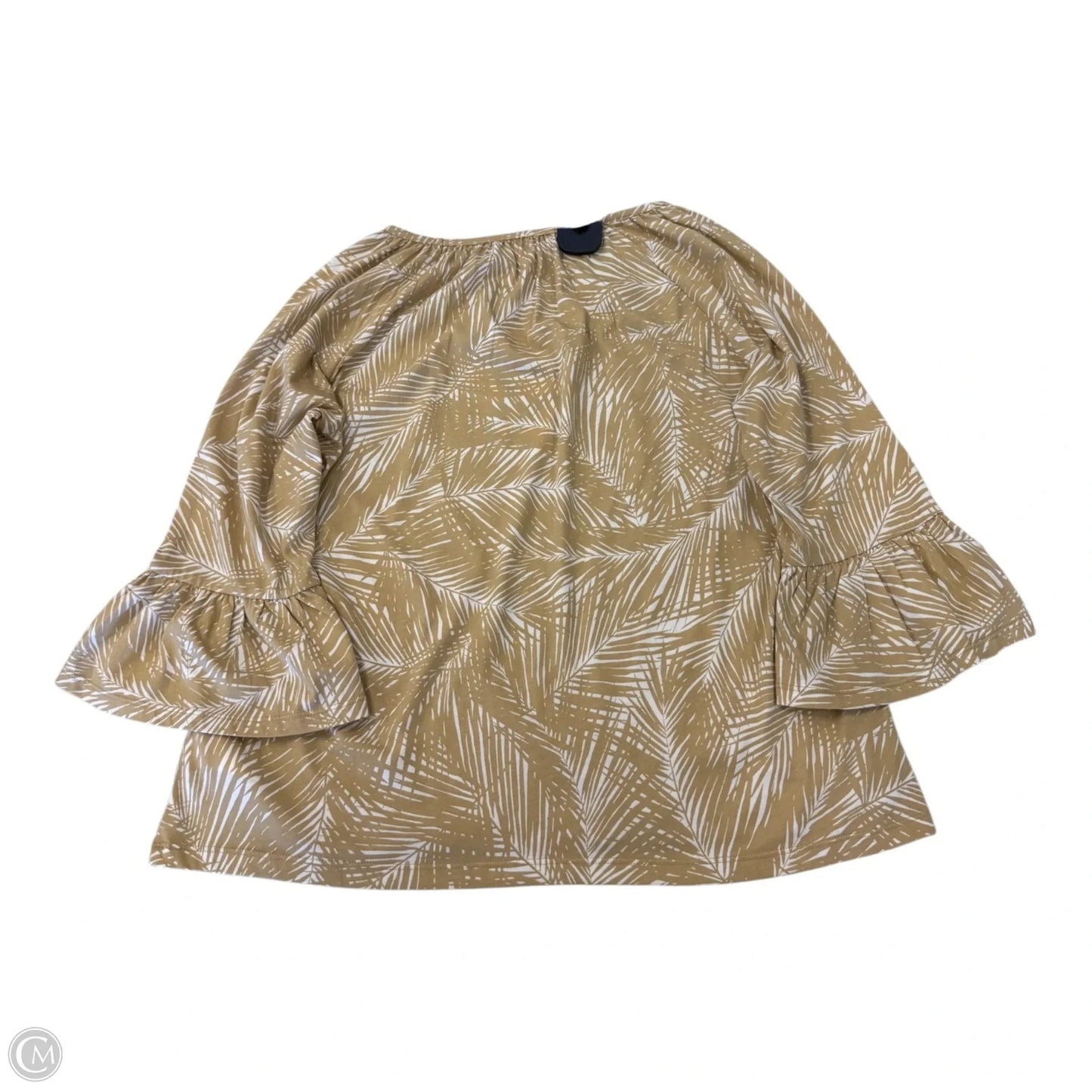 Top 3/4 Sleeve By Michael By Michael Kors In Tan, Size: S