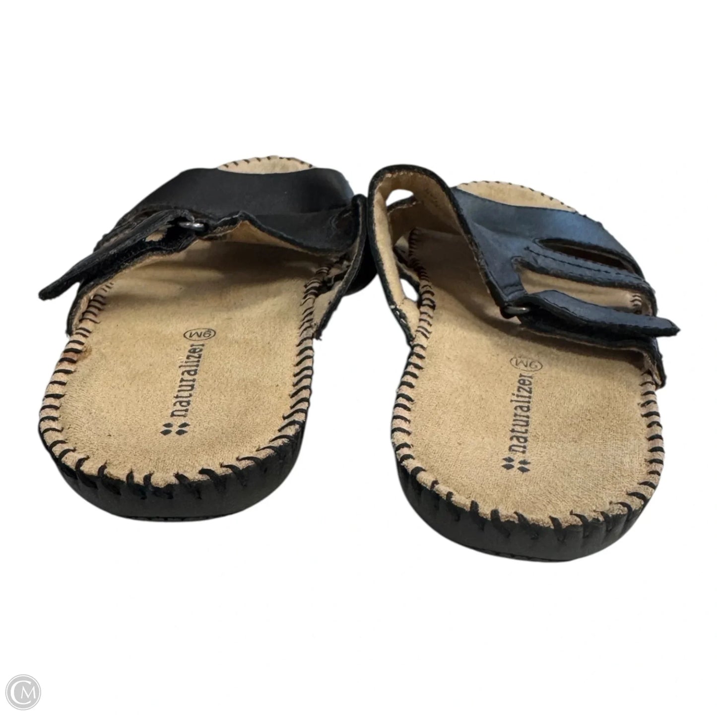 Sandals Flats By Naturalizer In Black & Tan, Size: 9
