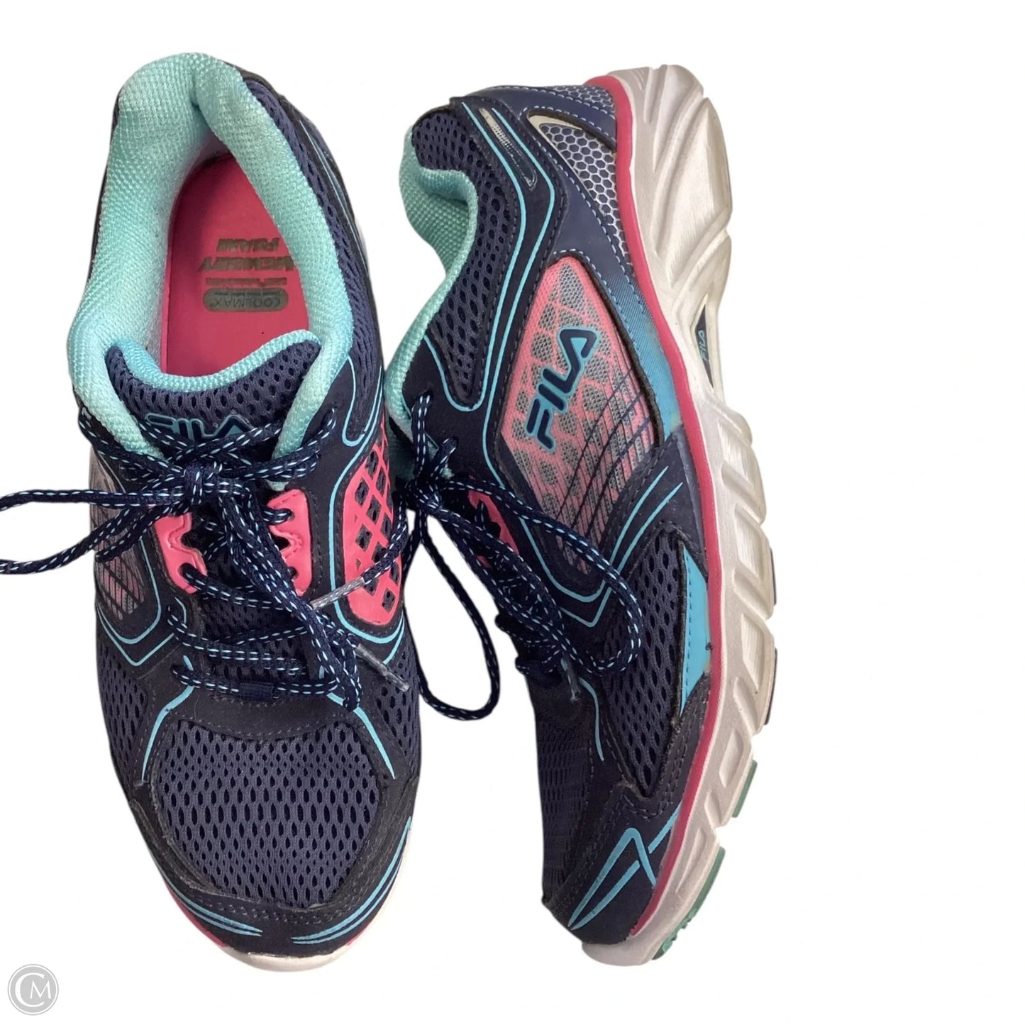 Shoes Athletic By Fila In Blue & Pink, Size: 9.5