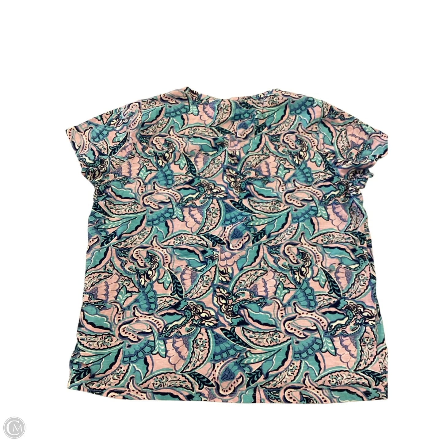 Top Short Sleeve By Stella Parker In Blue & Pink, Size: L