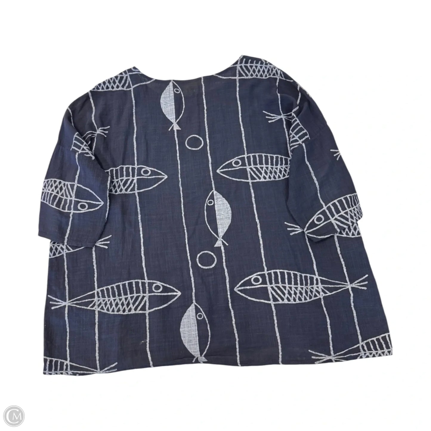 Top Long Sleeve By Clothes Mentor In Blue, Size: Xxl