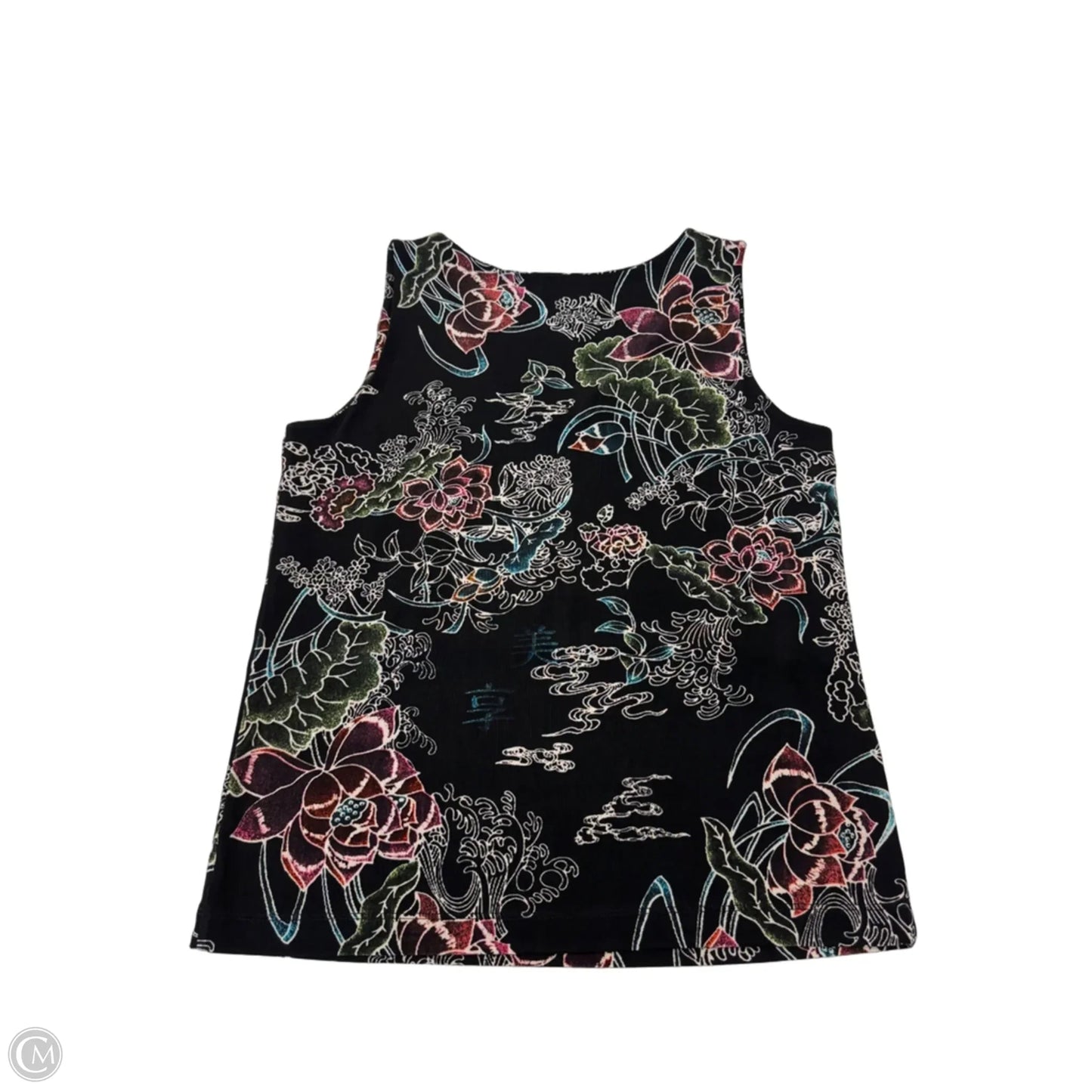Tank Top By Chicos In Black & Cream, Size: L