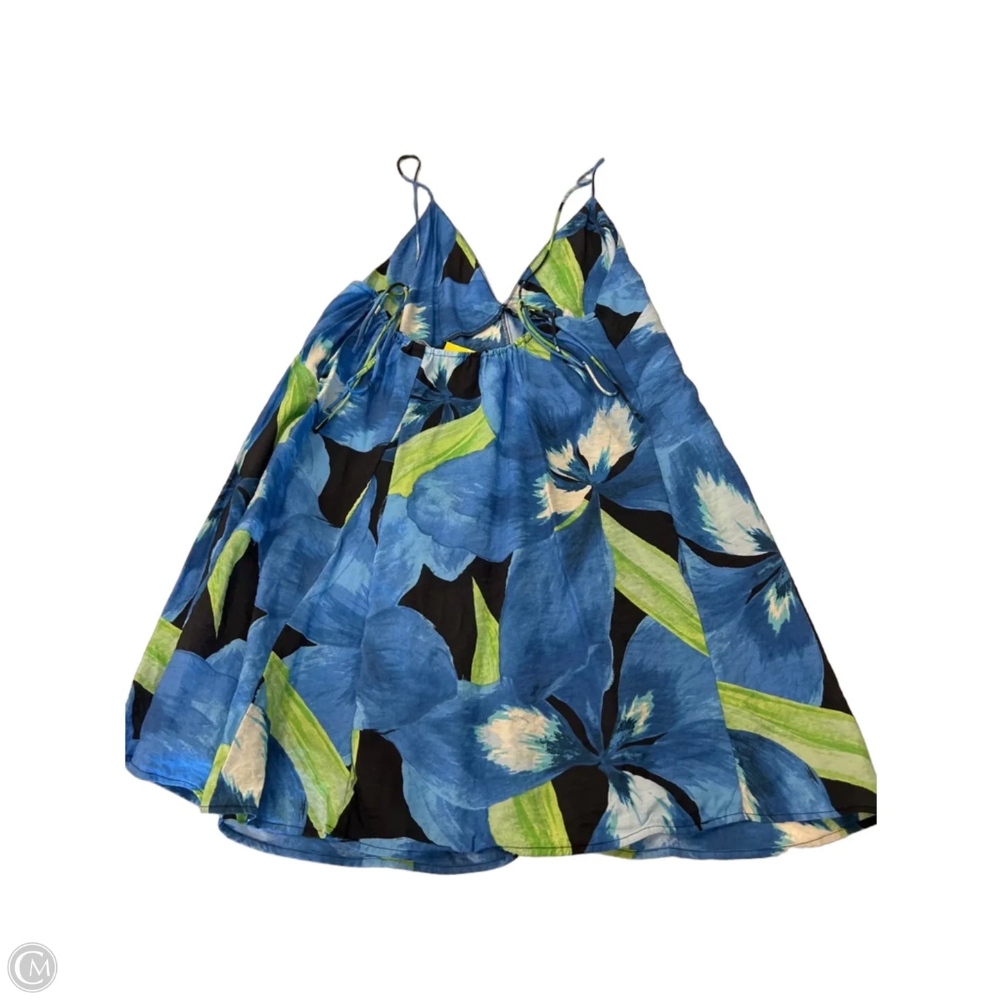Dress Casual Short By H&m In Blue & Green, Size: L