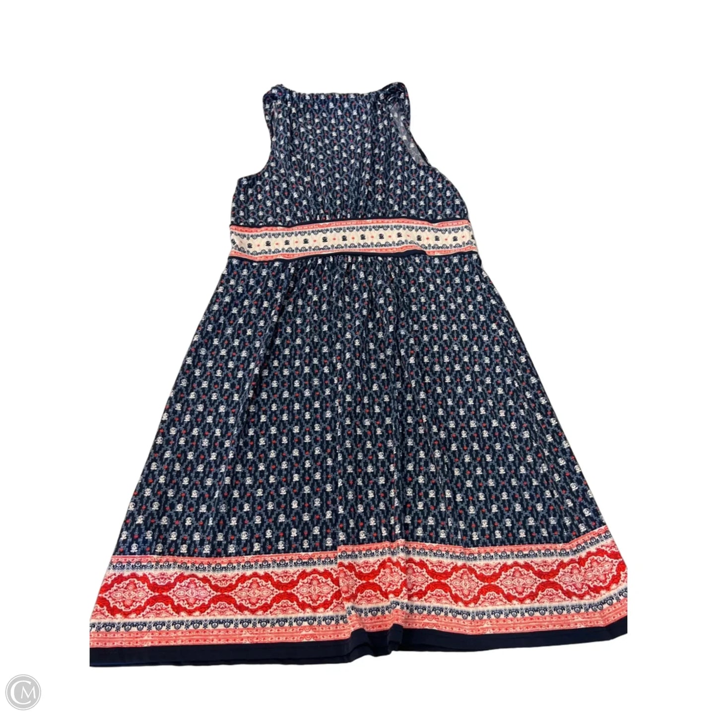 Dress Casual Midi By Max Studio In Blue & Red & White, Size: L