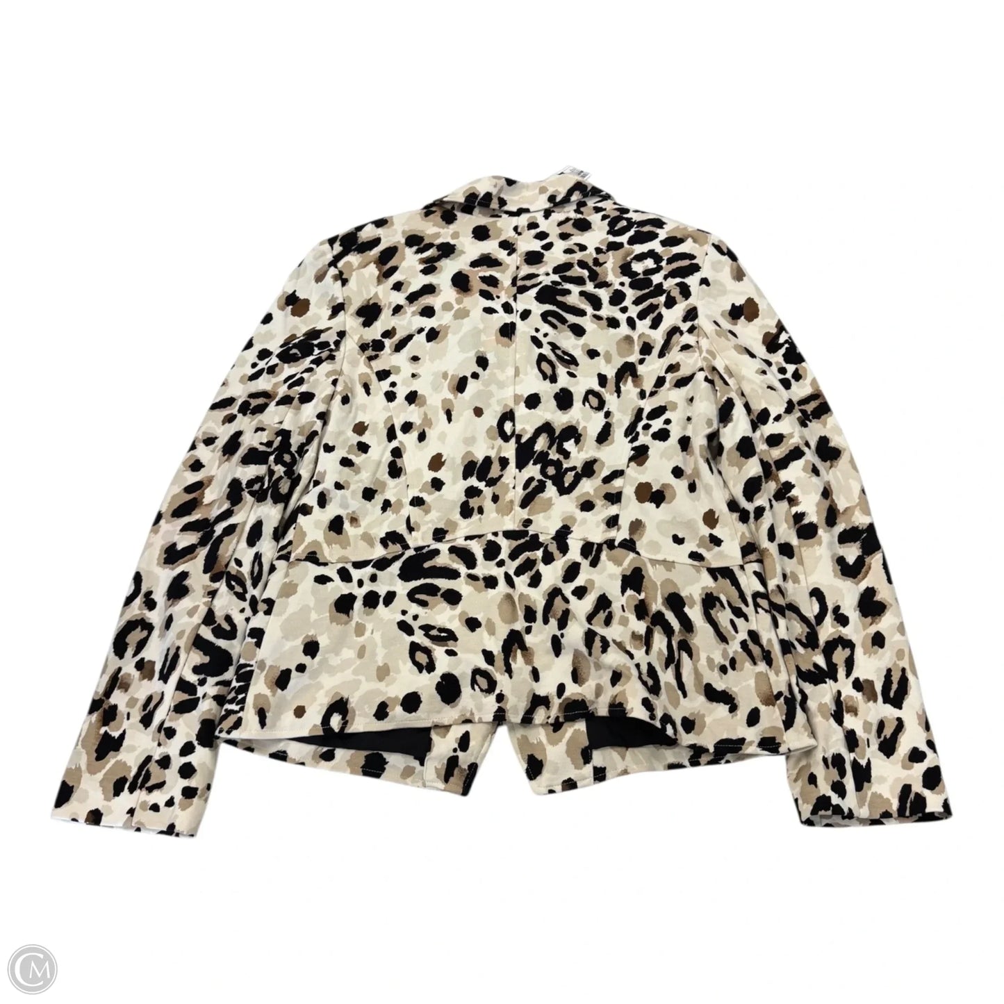 Jacket Moto By Chicos In Animal Print, Size: M