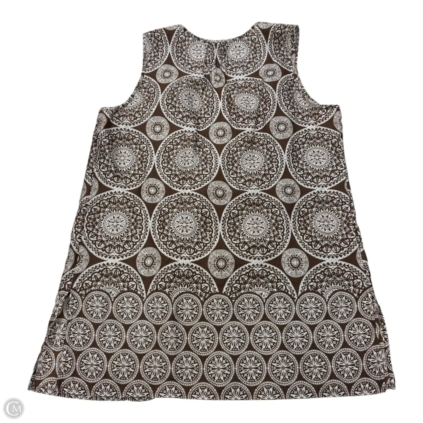 Top Sleeveless By Talbots In Brown & Cream, Size: 6