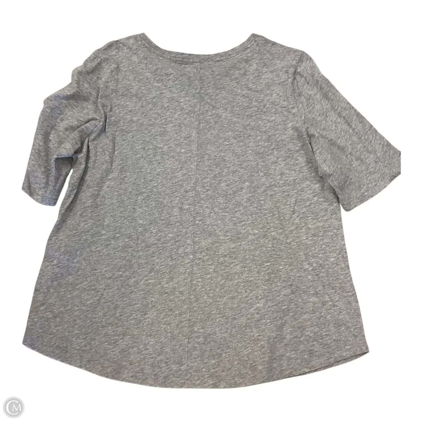Top Short Sleeve By Eileen Fisher In Grey, Size: Lp