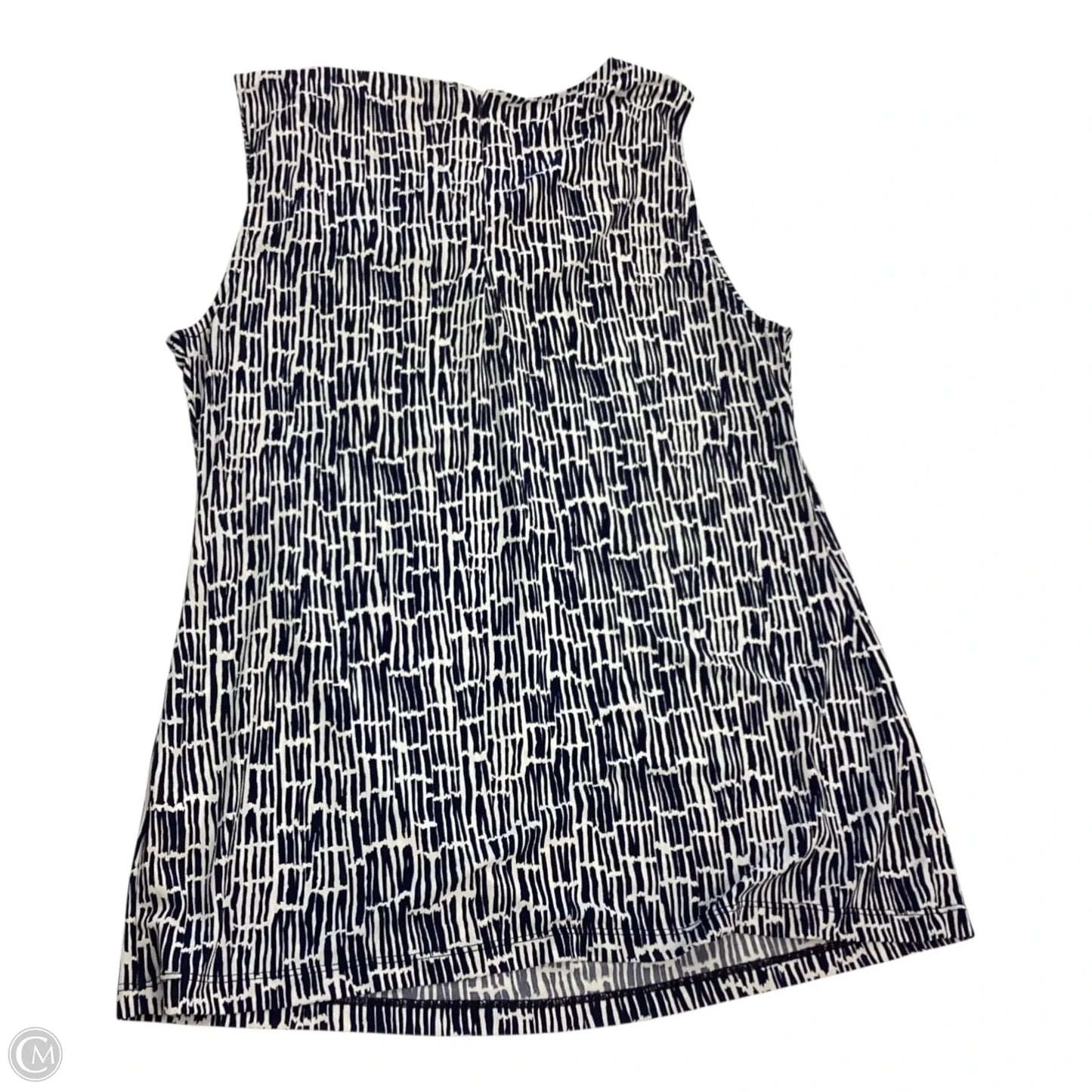 Tank Top By Banana Republic In Blue & Cream, Size: L