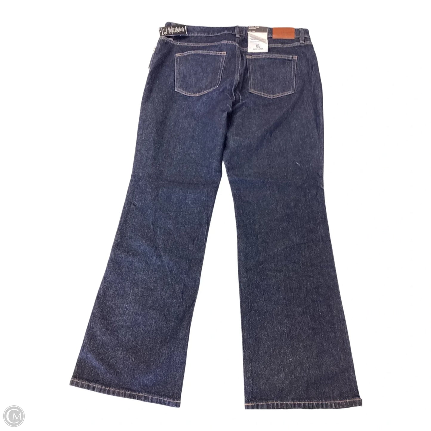 Jeans Boot Cut By Lauren By Ralph Lauren In Blue Denim, Size: 18