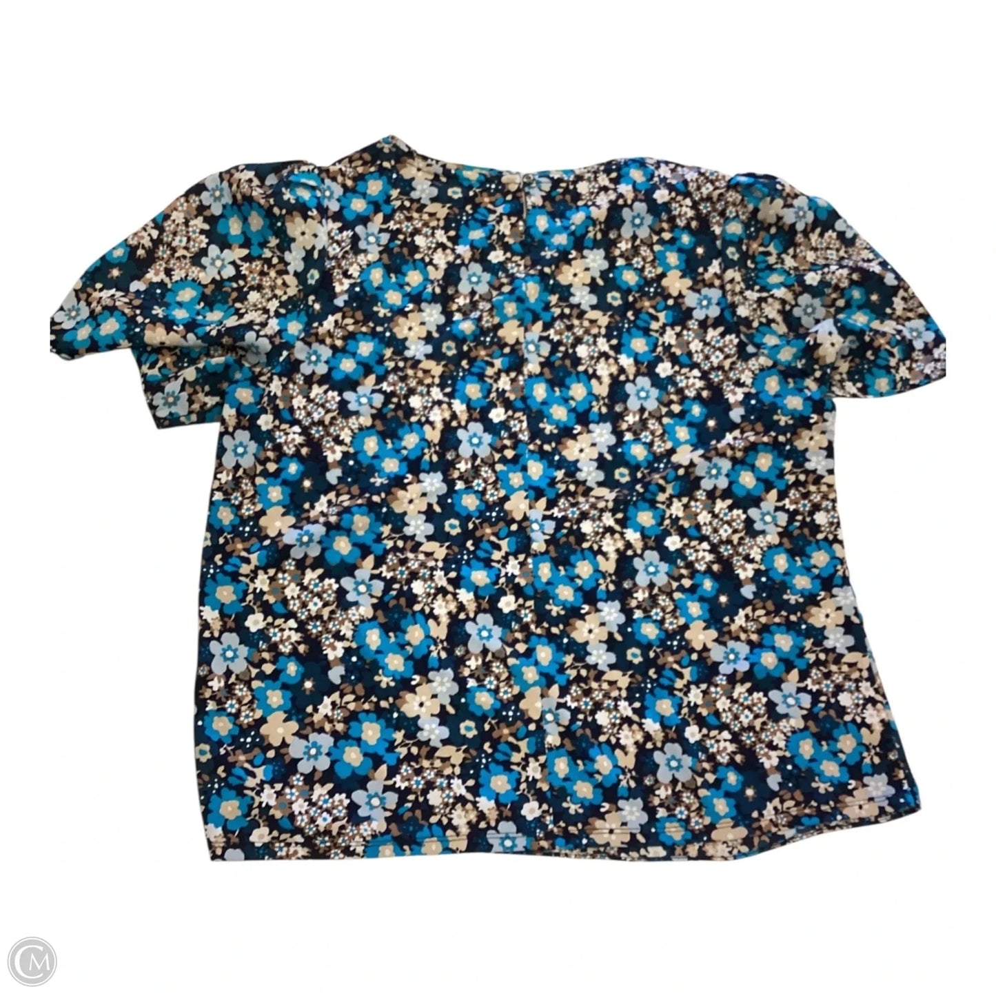 Top Short Sleeve By Ann Taylor In Floral Print, Size: Mp