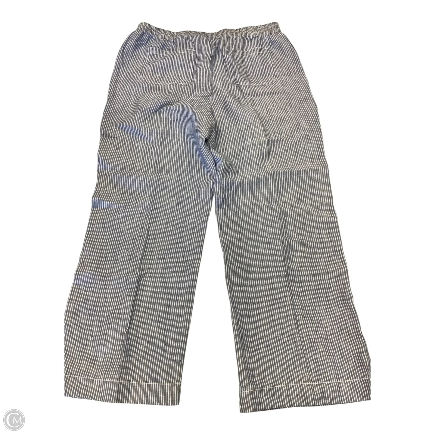 Pants Linen By Chicos In Blue & White, Size: Xl