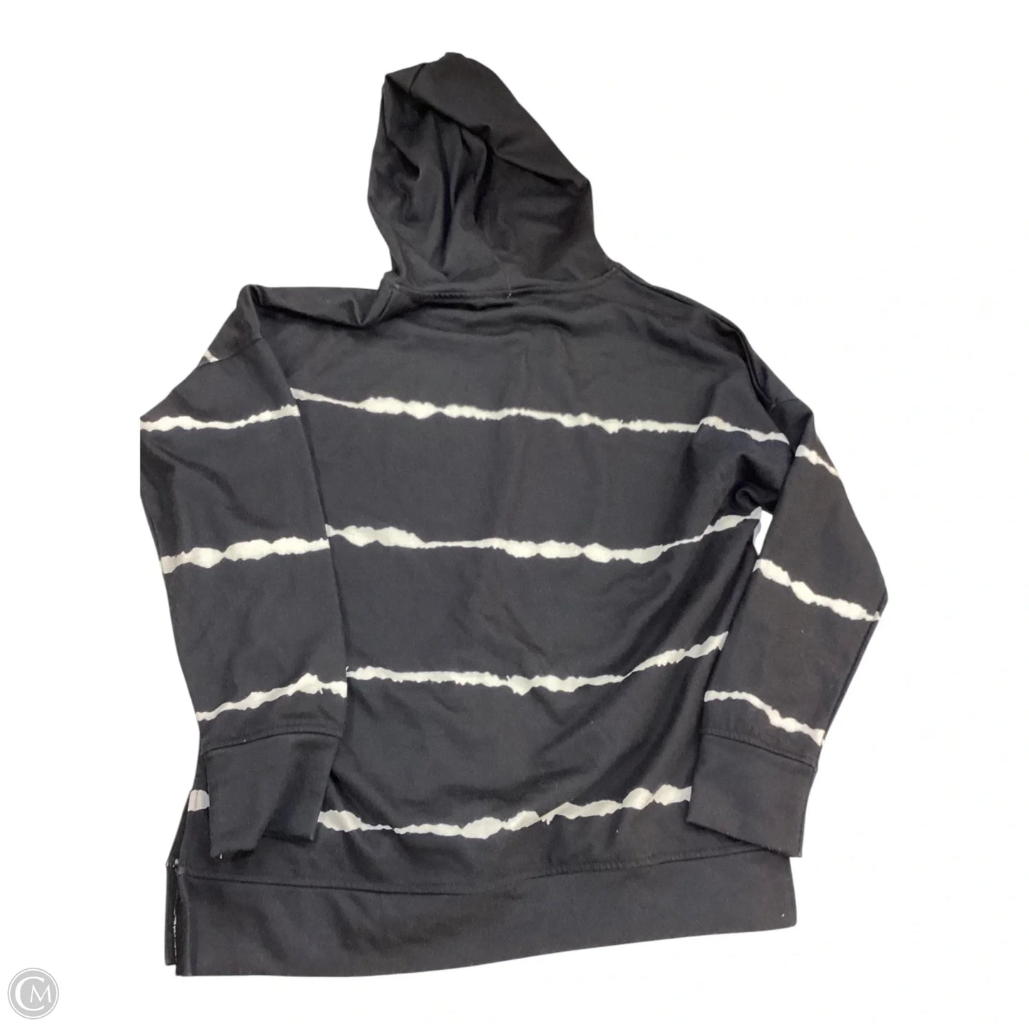 Sweatshirt Hoodie By Clothes Mentor In Black & White, Size: L