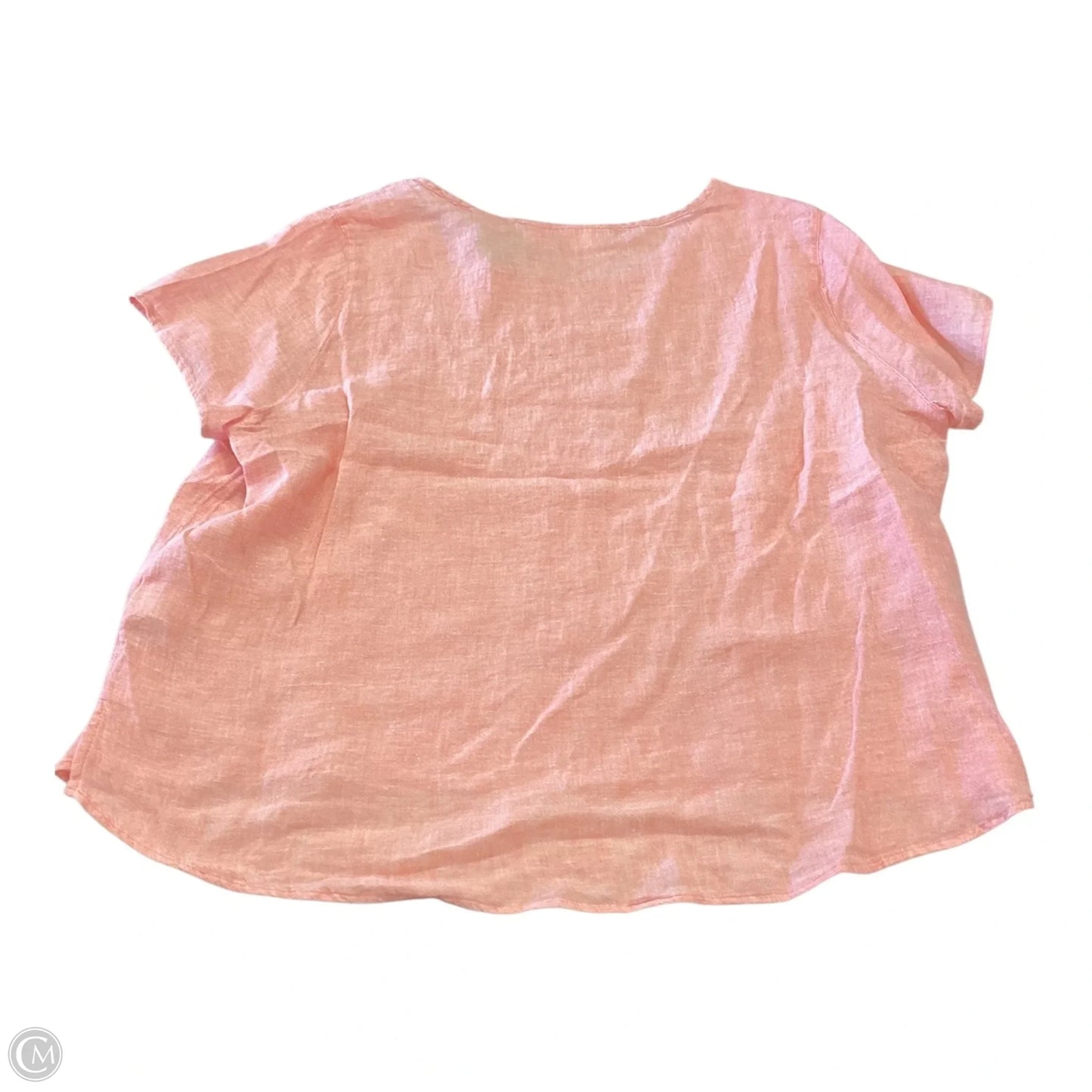 Top Short Sleeve By Isaac Mizrahi In Orange, Size: 2x