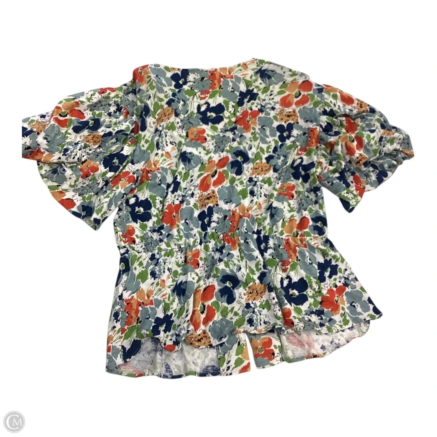 Top Short Sleeve By Lauren By Ralph Lauren In Floral Print, Size: M