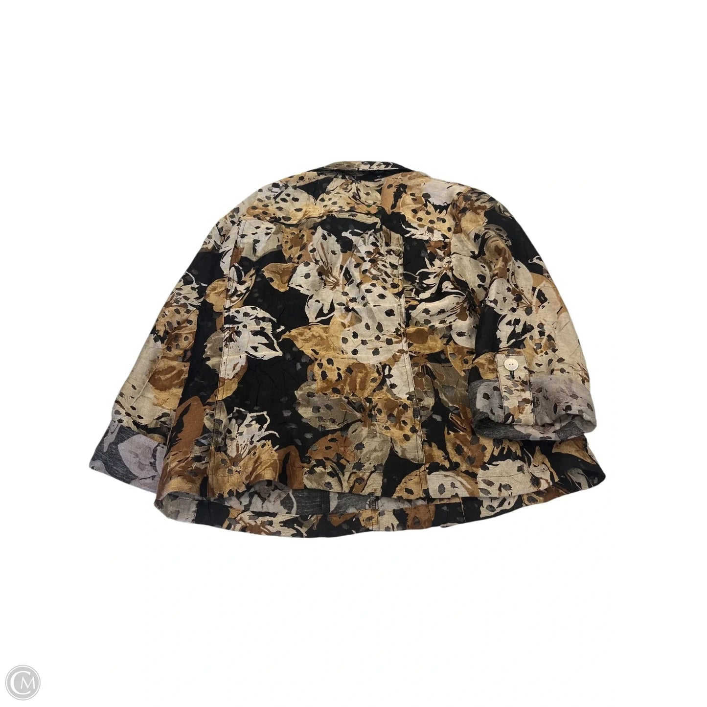 Jacket Shirt By Ruby Rd In Black & Brown, Size: 12