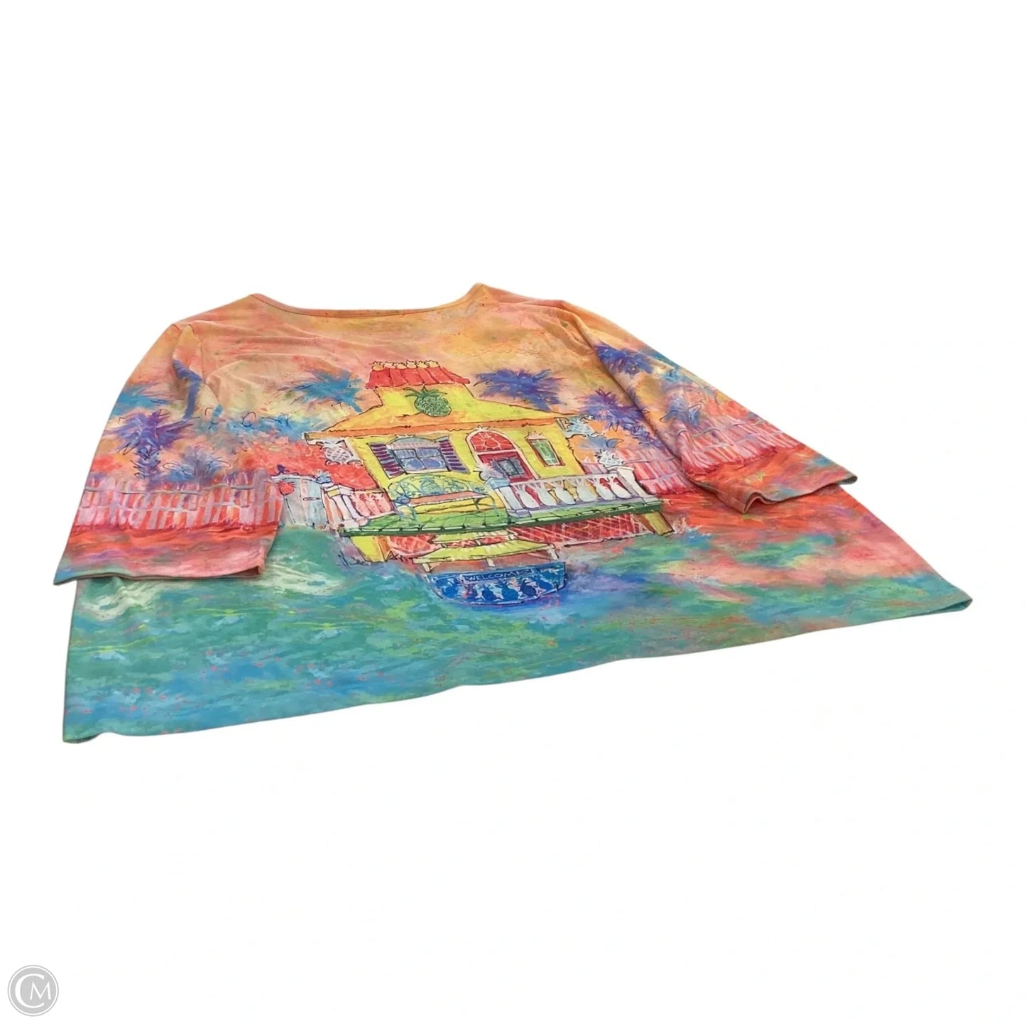 Top 3/4 Sleeve By Leoma Lovegrove In Multi-colored, Size: 3x