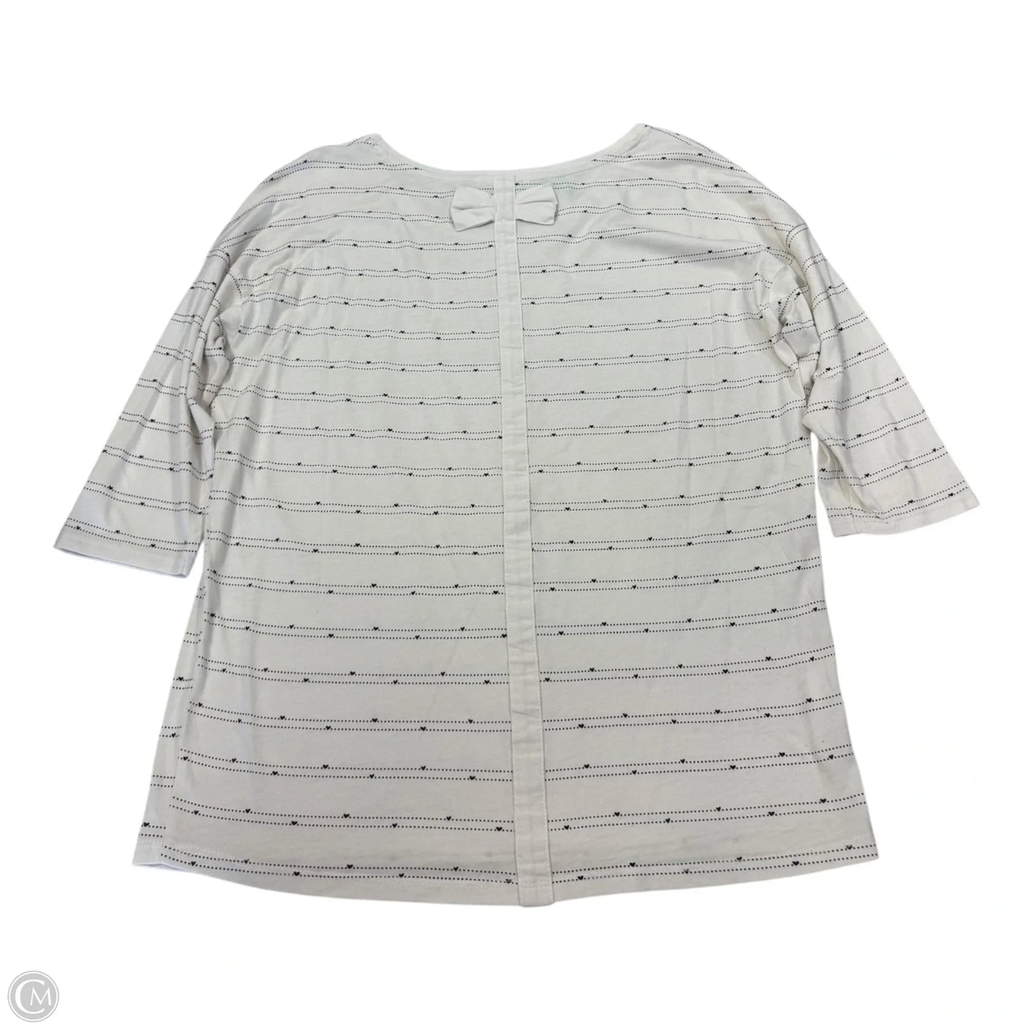 Top 3/4 Sleeve By Clothes Mentor In Black & Cream, Size: M