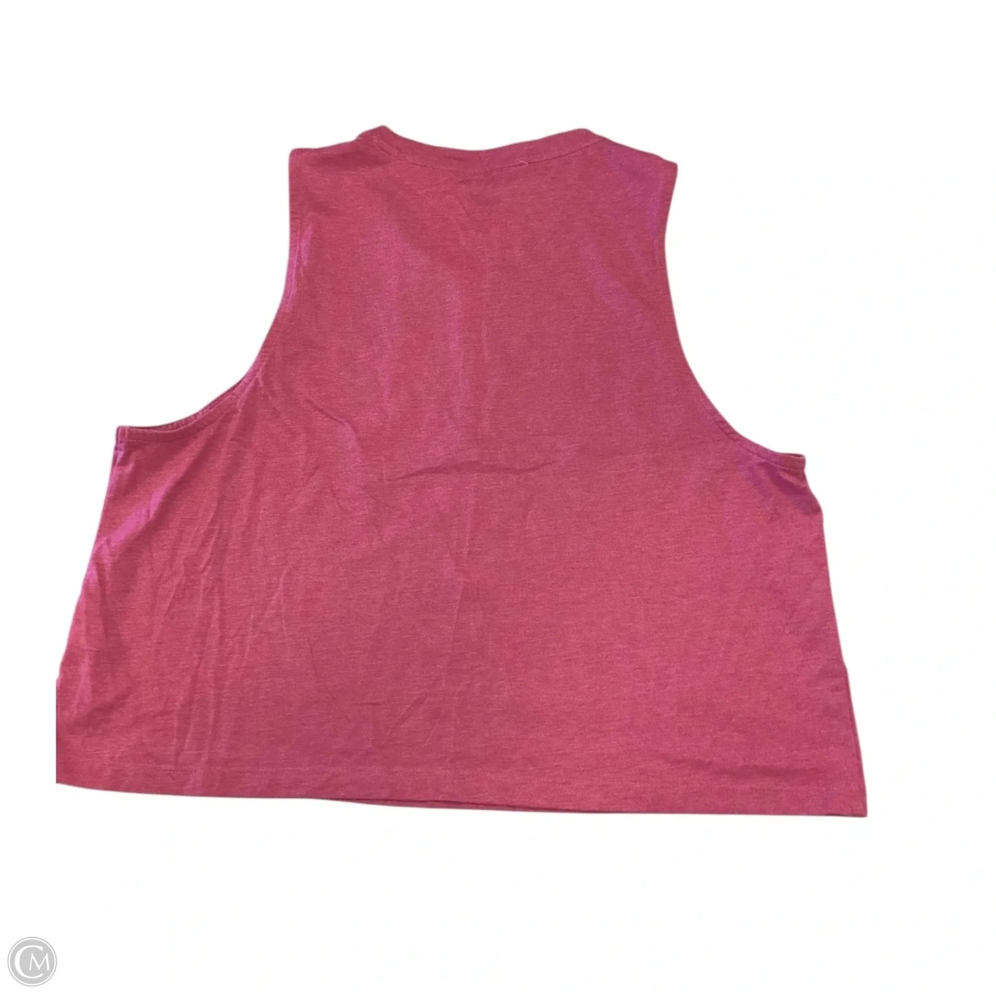 Athletic Tank Top By Puma In Pink & White, Size: Xl